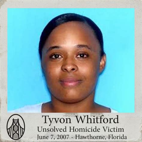 Jun 11, 2007 · Tyvon Nichole Whitford was shot Friday night in her home in western Putnam County. Whitford, 21, died later that night at Shands at the University of Florida. . Tyvon whitford